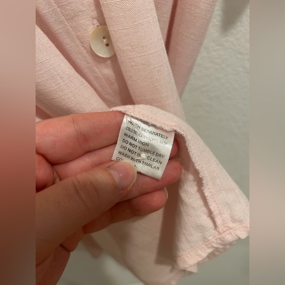 Petal & Pup Blush Pink button down oversized flowy midi dress - Picture 7 of 7